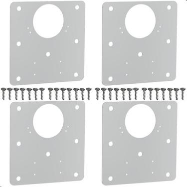 Imagem de Kit 04 Placas Para Reparo De Porta Dobradiça Armário Mdf QDD - S3GShop