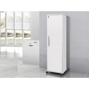 Imagem de Armário Multiuso Stella 1 Porta com Chave Branco. - Casa Mveis