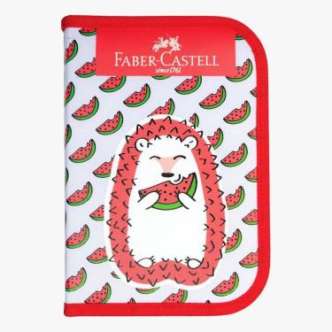 Imagem de Estojo Faber-Castell Porco Espinho Nylon + Kit Escolar