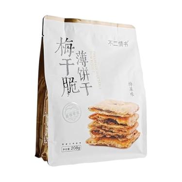 Imagem de Panquecas Crocantes de Ameixa Ácida, Recheio Picante e Azedo, Sabor Rico e Refrescante, Snack Crocante, Biscoitos de Café da Manhã com Embalagem Individual, 208g