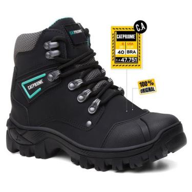 Imagem de Bota Coturno CATPRIIME Original em Couro Ganuino com CA Segurança Tota