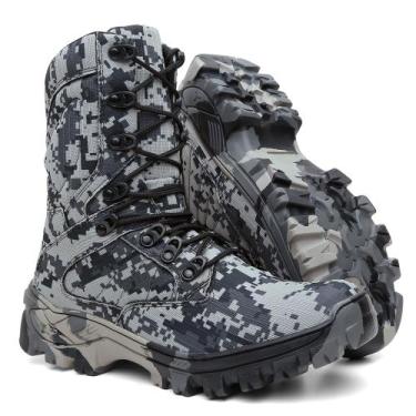 Imagem de Coturno Militar Preto Masculino Camuflado -311 - Word Baby, Preto, 42