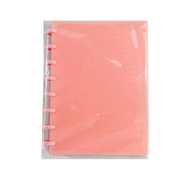 Imagem de Caderno Disco em PP A5 com 80 Folhas Escolar Yins Paper, Rosa claro