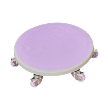 Imagem de YIJU Rolo do rolo do rolo abdominal Equipamento de roda não deslizante não confortável Treinamento muscular do núcleo de disco e exercício para treino, Roxo