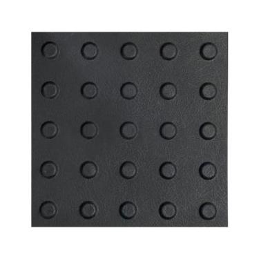 Imagem de Kit 16 pisos tatil alerta preto texturizado pvc 25x25cm - LAGGE ACESSI