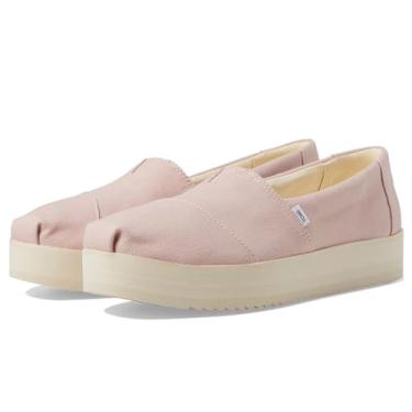 Imagem de TOMS Tênis feminino Alpargata Midform Slip-On, Lona rosa balé, 34