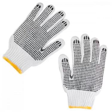 Imagem de Luva Malha Trico Melfi Pigmentada Branca - Kit C/12 Pares, Branco