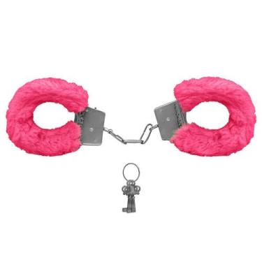 Imagem de Algemas de Metal com Pelúcia Linha Hand Cuffs - Pink - Sexy Import