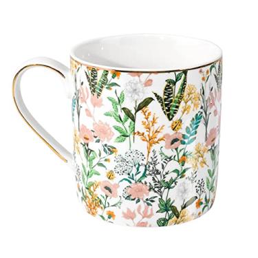 Imagem de WAVEYU Caneca de cerâmica para mulheres mãe, caneca de água de café fofa para o dia das mães da filha filho para escritório em casa, xícara de chá de café decorativa para meninas professoras colegas,