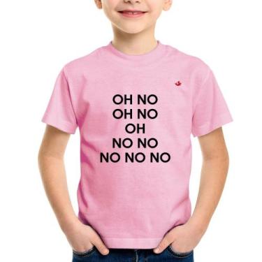 Imagem de Camiseta Infantil OH NO! - Foca na Moda, Rosa bebê, 12