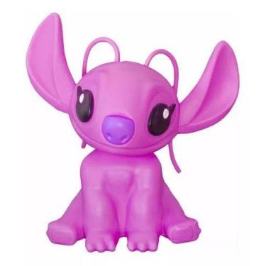 Imagem de Luminária De Mesa Infantil Angel Stitch Rosa Disney Decorativa Menina 