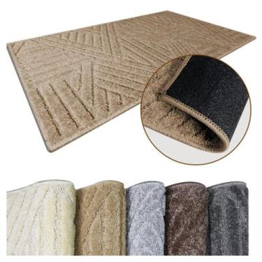 Imagem de 2 Tapete Banheiro Antiderrapante Grande Soft Tr Js 50X100 Vr - IDEALIZ
