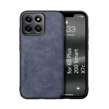 Imagem de Kepuch Silklike Capa para Honor 60 Plus/Honor 200 Smart/Honor X7c - Case Placa de Metal Embutida - Azul
