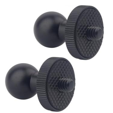 Imagem de Rigdance Adaptador de montagem esférica de 17 mm com parafuso de 1/4, todo em alumínio, compatível com suporte GPS Garmin, para câmeras Insta 360 X4 X3 (2 peças)