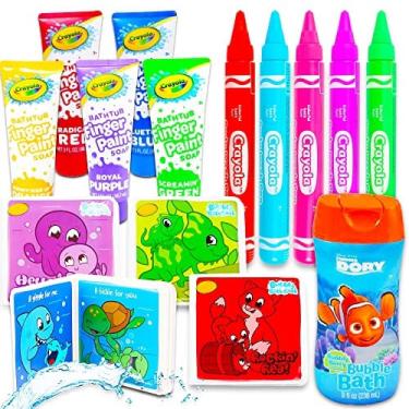 Imagem de Crayola Bath Super Set -- 5 tubos de sabão de tinta de banho Crayola, 5 canetas de banho, 3 tubos de banho de espuma (13 pc set)