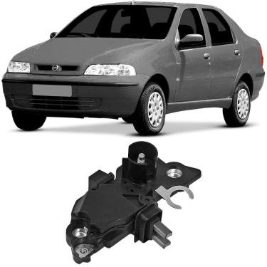 Imagem de Regulador Voltagem Alternador Fiat Uno Siena Strada 98 a 2006 Gauss GA220