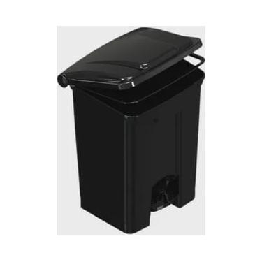 Imagem de Lixeira com pedal polipropileno preta - 50 litros