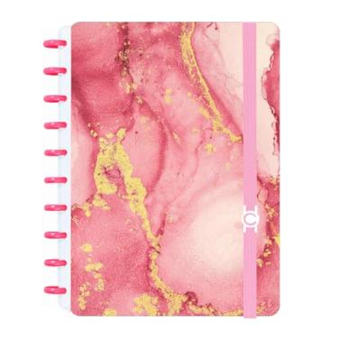 Imagem de Caderno Criativo Mármore Rosa A4/A5 Disco Inteligente (Grande A4)