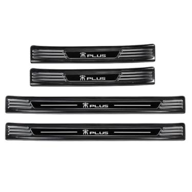 Imagem de 4 Peças Protetores de soleira de porta de aço inoxidável para BYD Song Plus 2023 2024 2025, Protetor de soleira de porta de carro soleira de porta protetor de entrada guarnição