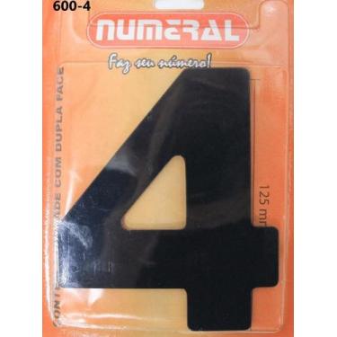 Imagem de Número Residencial Numeral N.4  60mm, Preto