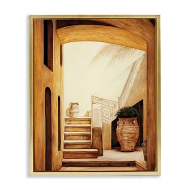 Imagem de Stupell Industries Arte de parede em tela flutuante com moldura dourada Timeless Architecture, design por Eduardo, 25 x 31