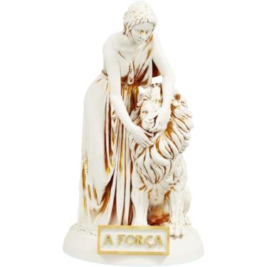 Imagem de Estátua A Força - Arcano Maior de Tarot (Cor Mármore Dourado)