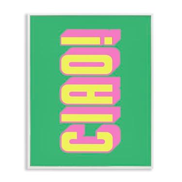 Imagem de Stupell Industries Ciao Bold Lettering White Framed Giclee Art, design by House of Lulu, 11 x 14