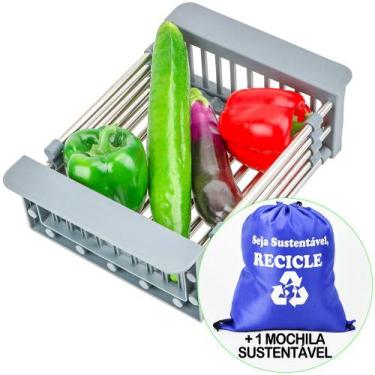 Imagem de Escorredor de Frutas e Legumes Ajustável em Aço Inox  + Mochila CBRN18