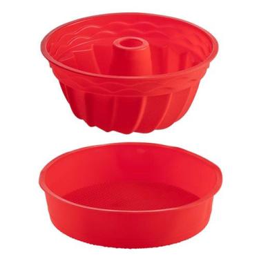 Imagem de kit Forma Espiral Silicone e Forma Redonda Sortida Pudim - QUALITY HOU