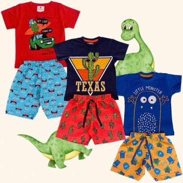 Imagem de kit infantil  10 Peças Roupa De Bebê Masculino 5 conjuntos acompanha b