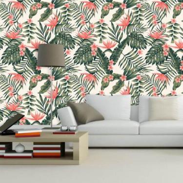 Imagem de Papel de Parede Vinil Autocolante Floral Tropical 270 - Inove Papéis d