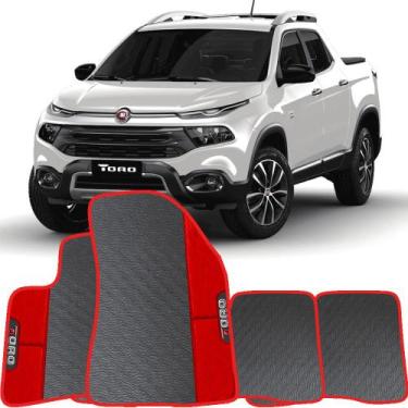 Imagem de Lindo jogo tapete carro automotivo vermelho toro 2016 a 2020  emborrac