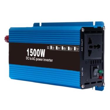 Imagem de Inversor de onda senoidal pura, conversor de voltagem de 1500 W DC12 V/24 V/48 V/60 V para CA 220 V, inversor de energia solar de baixa frequência para carro,48V to 220V