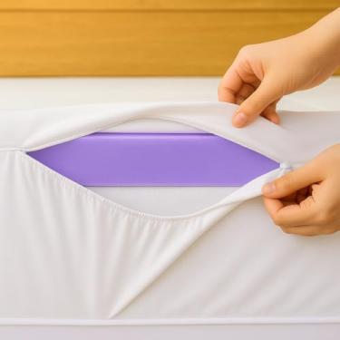 Imagem de Pillow Top Queen Protetor de Colchão Espuma Soft Macio 158x200 com Lençol