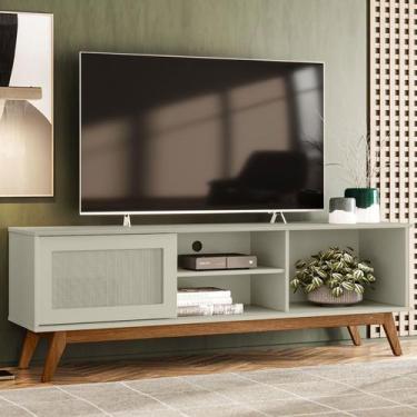 Imagem de Rack para TV Até 60 Polegadas Vertigo 1 Porta Off White - Pnr Móveis, 