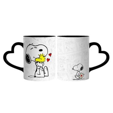 Imagem de Caneca Snoopy Desenho Quadrinhos Coração Love Amor 325mL - VilelaGG