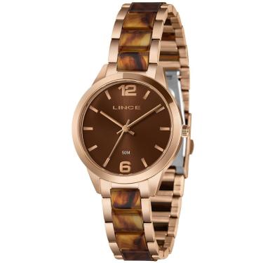Imagem de Relógio Lince Feminino Mesclado Marrom Rosê Lrt4806l36 N2rn