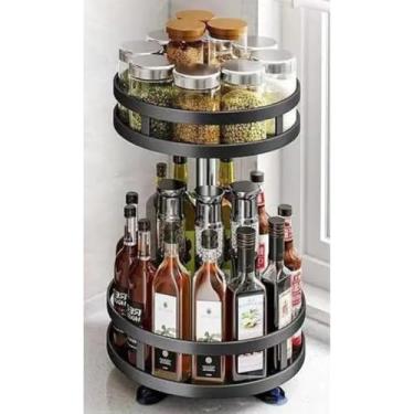 Imagem de Organizador Giratório 360°Compacto e Funcional, Ideal para Temperos, Maquiagem, Cosméticos, Higiene e Papelaria Otimize Seu Espaço! Fácil Acesso e Rotação Suave