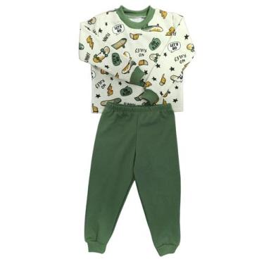 Imagem de Pijama infantil menino manga longa inverno quentinho moletinho flanela