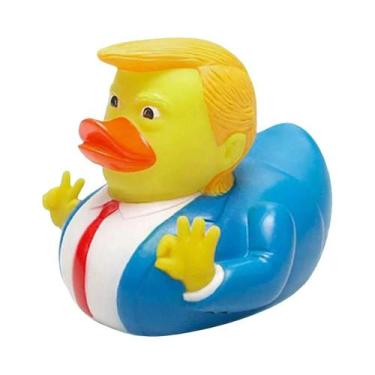 Imagem de Pato De Borracha Pequeno Pato Amarelo Dedo Médio Trump Bidem Padrão De