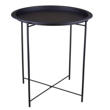 Imagem de Mesa de Apoio Redonda 38x48cm Spritz Cazza Preta