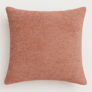 Imagem de Almofada Decorativa Tecido Rosê Charlote Premium Com Enchimento 42x42cm - Jolitex