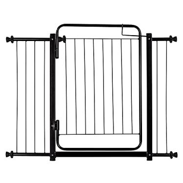 Imagem de Portão Grade de Proteção Tamanho Ajustável de 109 até 114 cm Segurança Cachorro Pets Bebe Crianças Porta Vãos - Acompanha Extensores