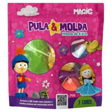 Imagem de Pula & Molda - Massa De E.V.A - 7 Cores - Princesas - Magic Kids