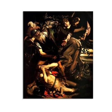 Imagem de Zeichn8u A Conversão de São Paulo por Caravagio Impressão de arte famosa em tela famosa reprodução de pintura barroca melhora a decoração de sua casa ou escritório 70 x 60 cm (71.1x61.0 cm) sem