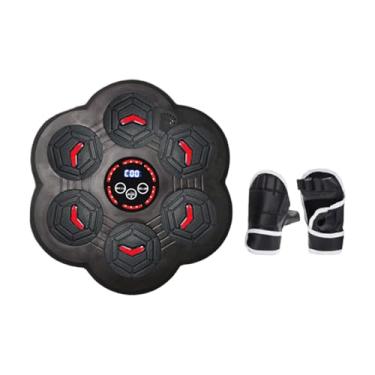 Imagem de Aymzbd Máquina de Boxe Musical Alvo de Parede, Alvo de Parede de Boxe Musical Eletrônico, Fácil de Instalar, Máquina de Almofada de Perfuração para Treino de, Luz dupla de 6 furos
