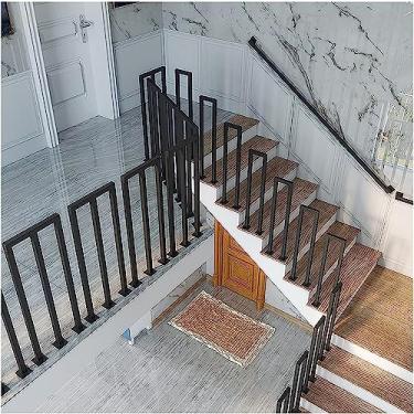 Imagem de Corrimão De Escada Mazhong Em Forma De U Corrimão De Escada De Ferro Forjado Nordic Modern Antiderrapante Cerca Decorativa Para Vilas, Varandas, Corredores, Apartamentos Fácil De Instalar