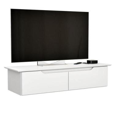 Imagem de Rack Aparador Suspenso Flex Com 2 Portas Flop Branco - EJ MÓVEIS