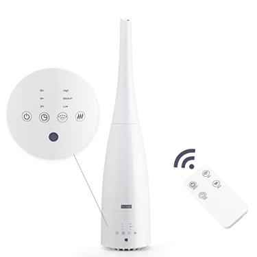 Imagem de Elecameier Umidificador de névoa quente e frio para casa/quarto com controle remoto 2,3L umidificador de ar inteligente para mesa/escritório/quarto 25dB Whisper Quiet com desligamento automático