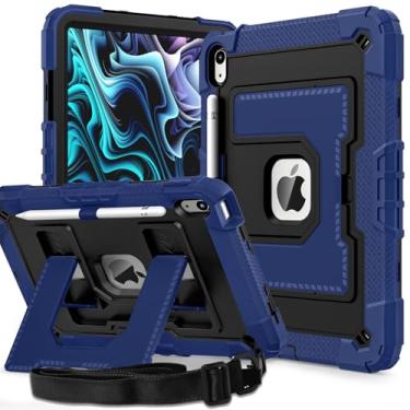 Imagem de Capa infantil compatível com iPad A16 11ª geração 28 polegadas 2025, iPad 10ª geração 10,9 polegadas 2022, capa de corpo inteiro à prova de choque com suporte de lápis, suporte grande ajustável, alça